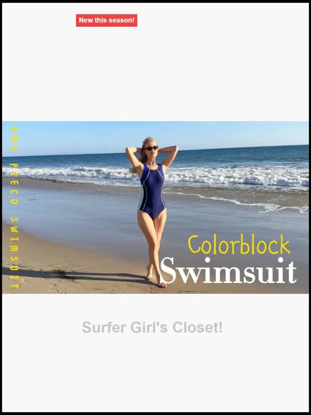 Athletic One Piece Swimsuit with Built-In Cups Racerback Training Swimwear